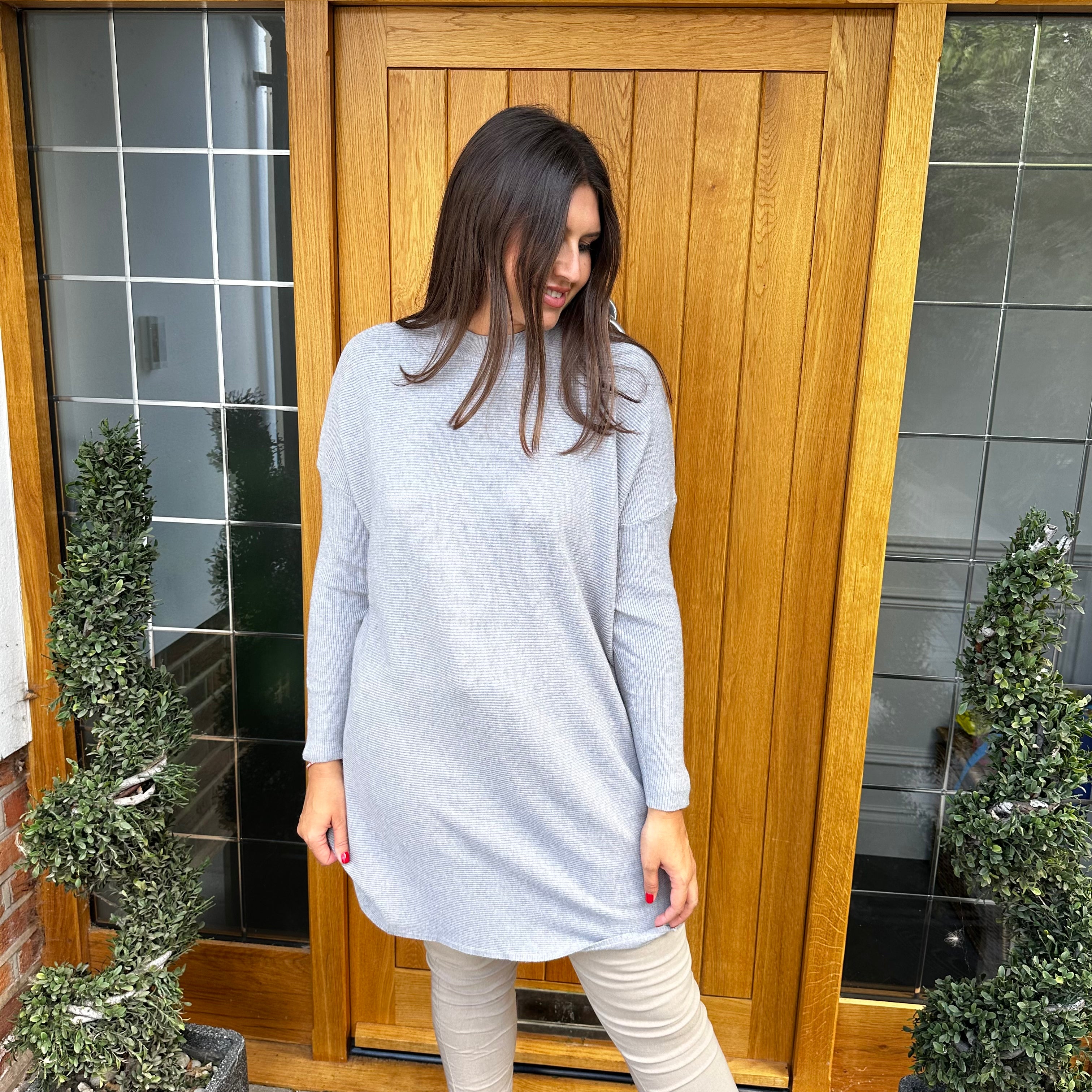 Toma Ribbed Jumper Dress - Blush Boutique Essex