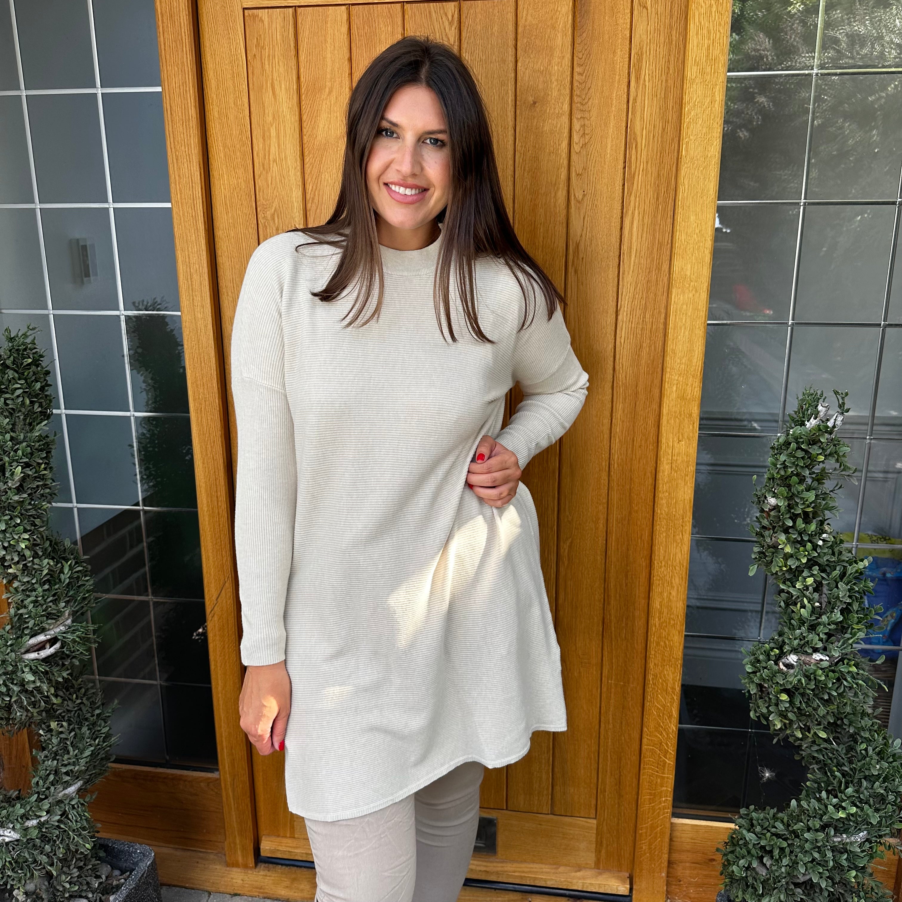 Toma Ribbed Jumper Dress - Blush Boutique Essex