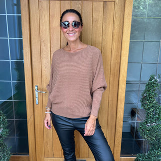 Sammie Ribbed Jumper - Blush Boutique Essex