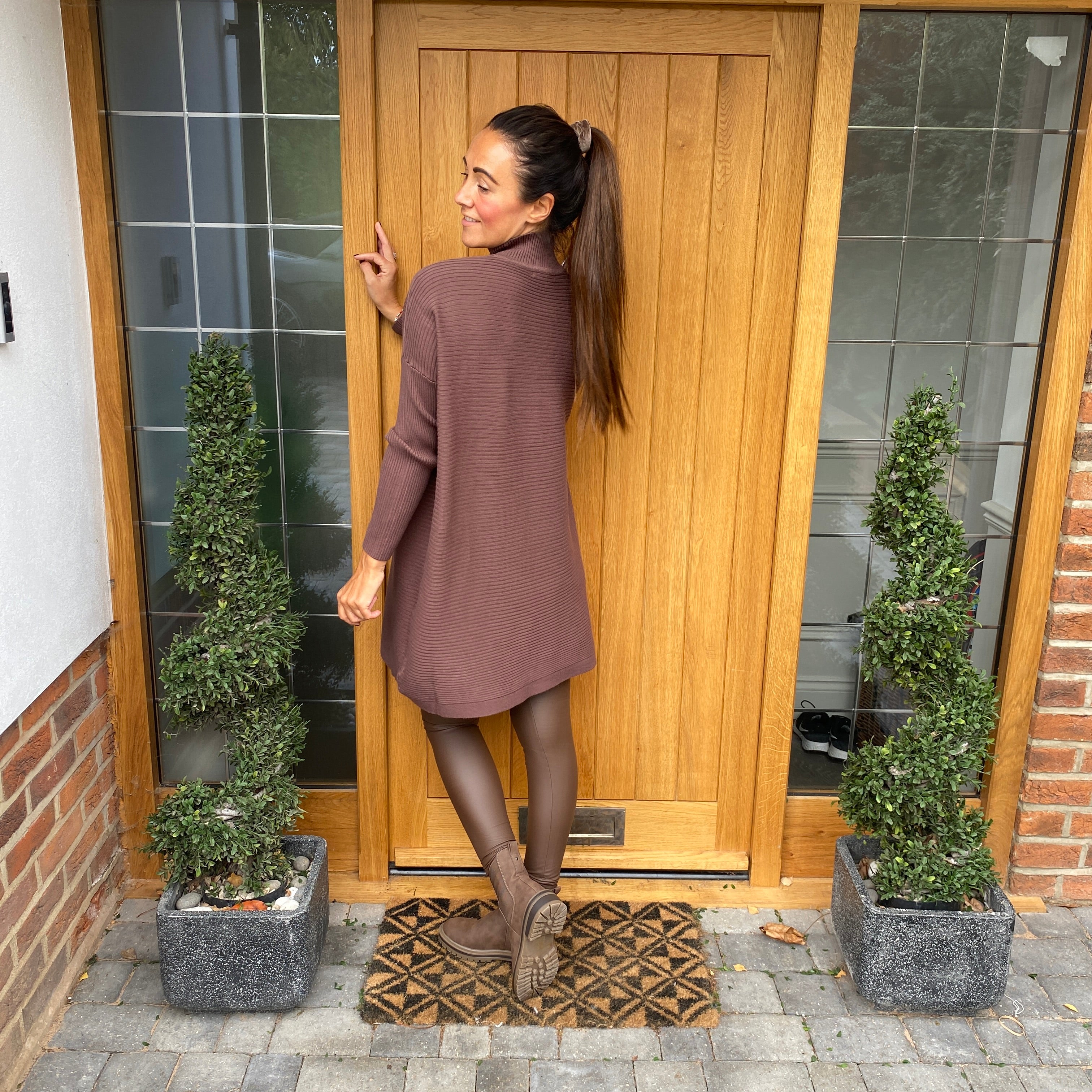 Rhianna Ribbed Jumper Dress - Blush Boutique Essex