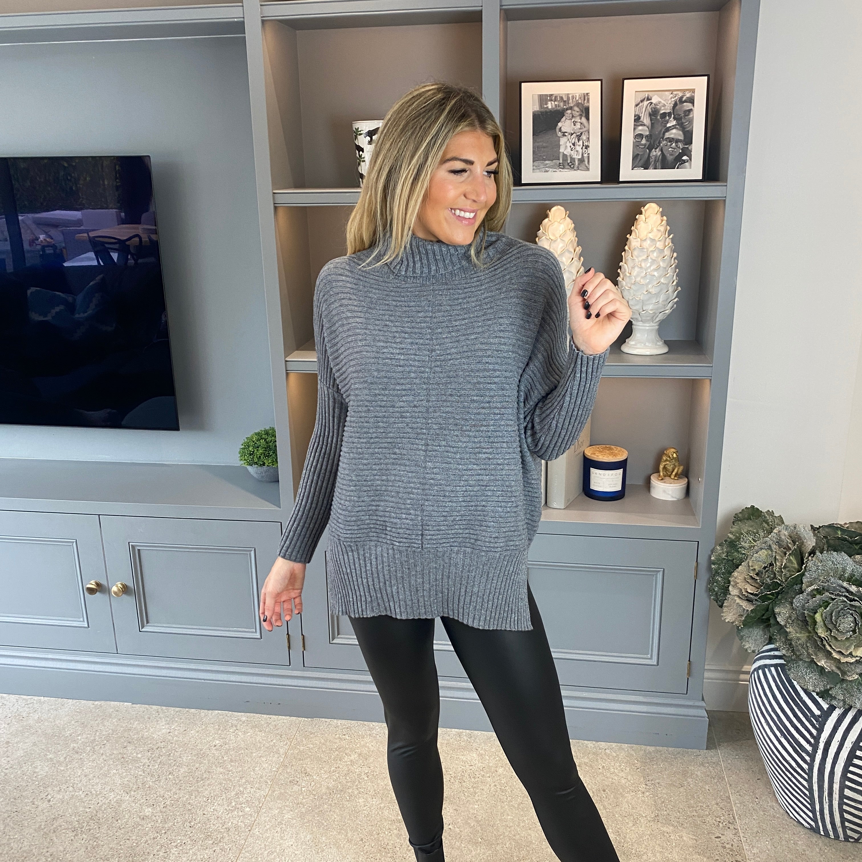 Demi Ribbed Jumper - Blush Boutique Essex