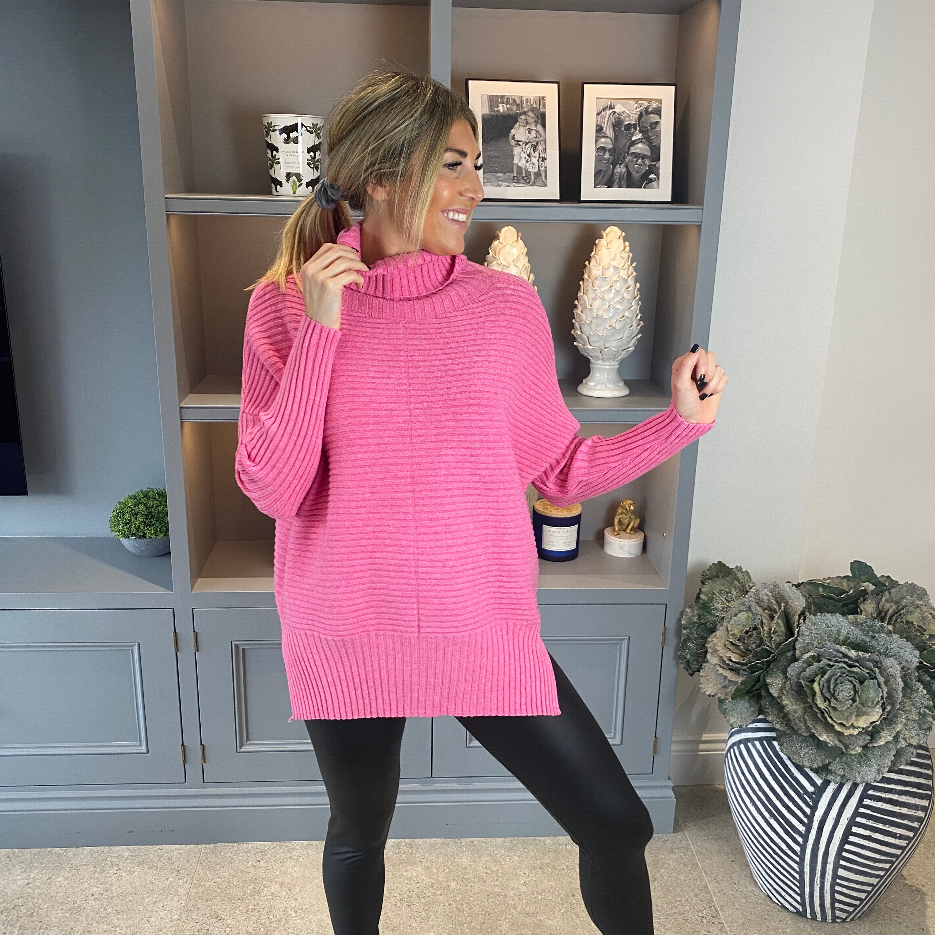 Demi Ribbed Jumper - Blush Boutique Essex