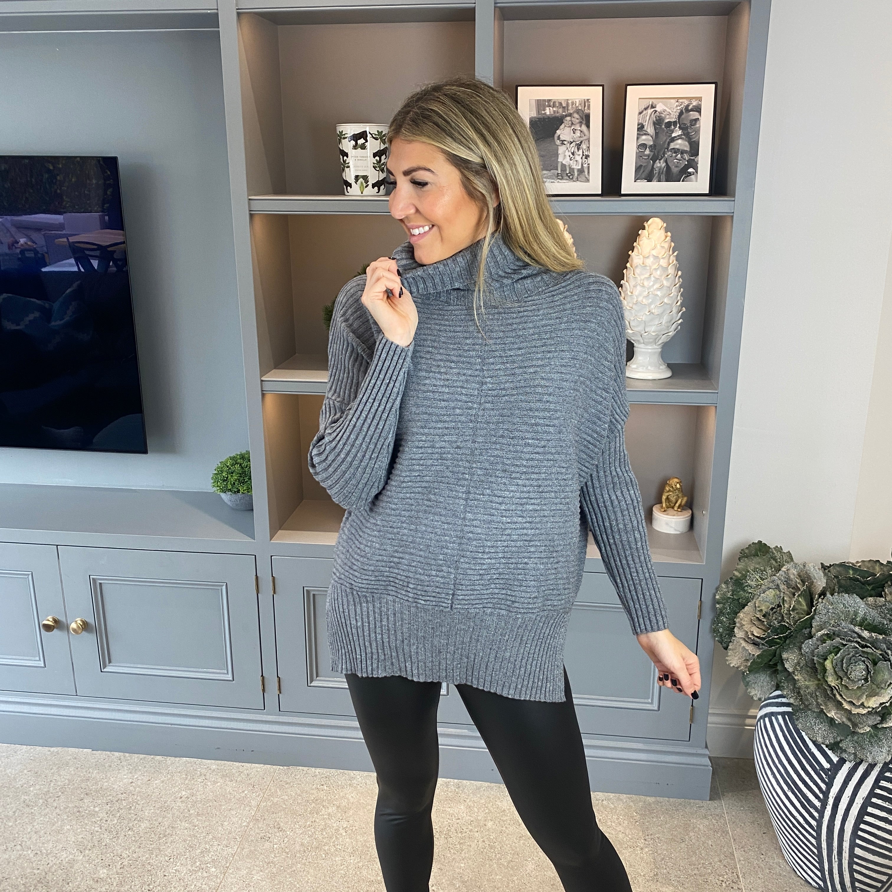 Demi Ribbed Jumper - Blush Boutique Essex