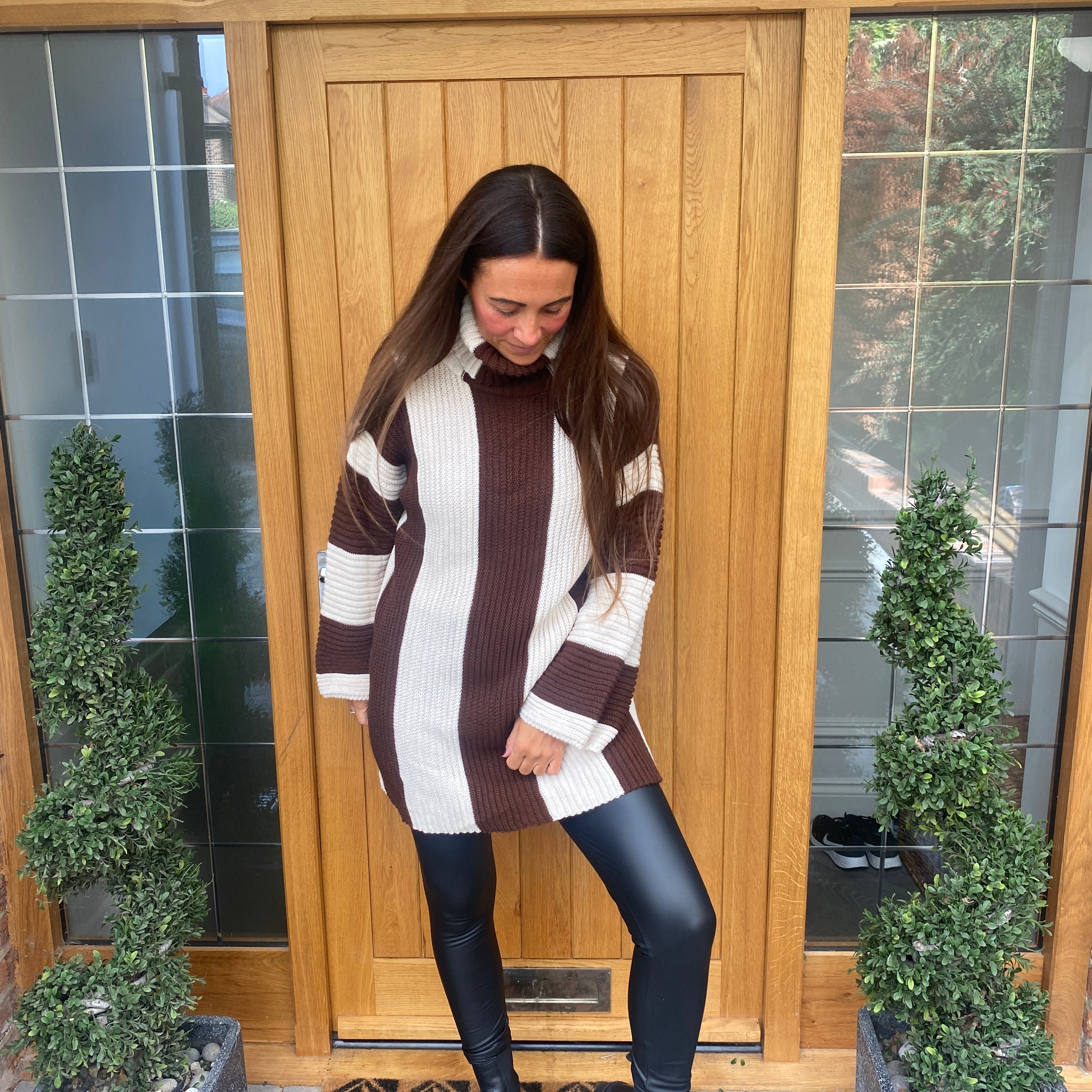 Paula Stripe Roll Neck - Blush Boutique Essex