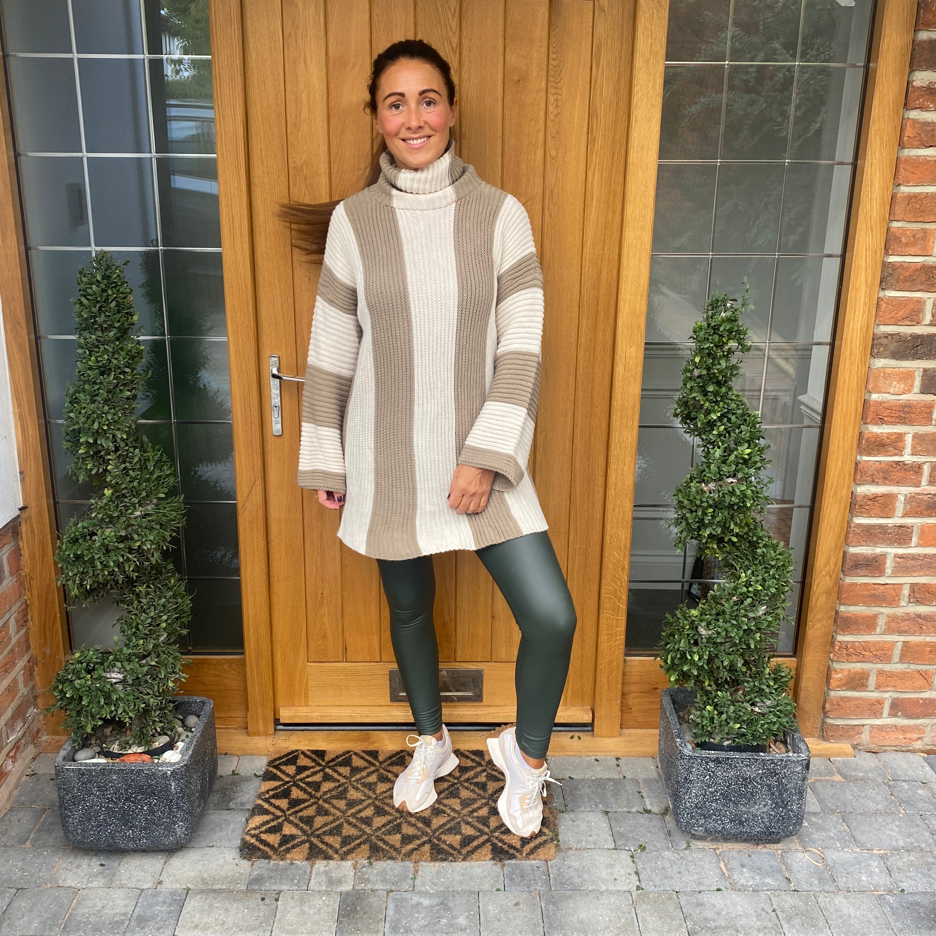 Paula Stripe Roll Neck - Blush Boutique Essex