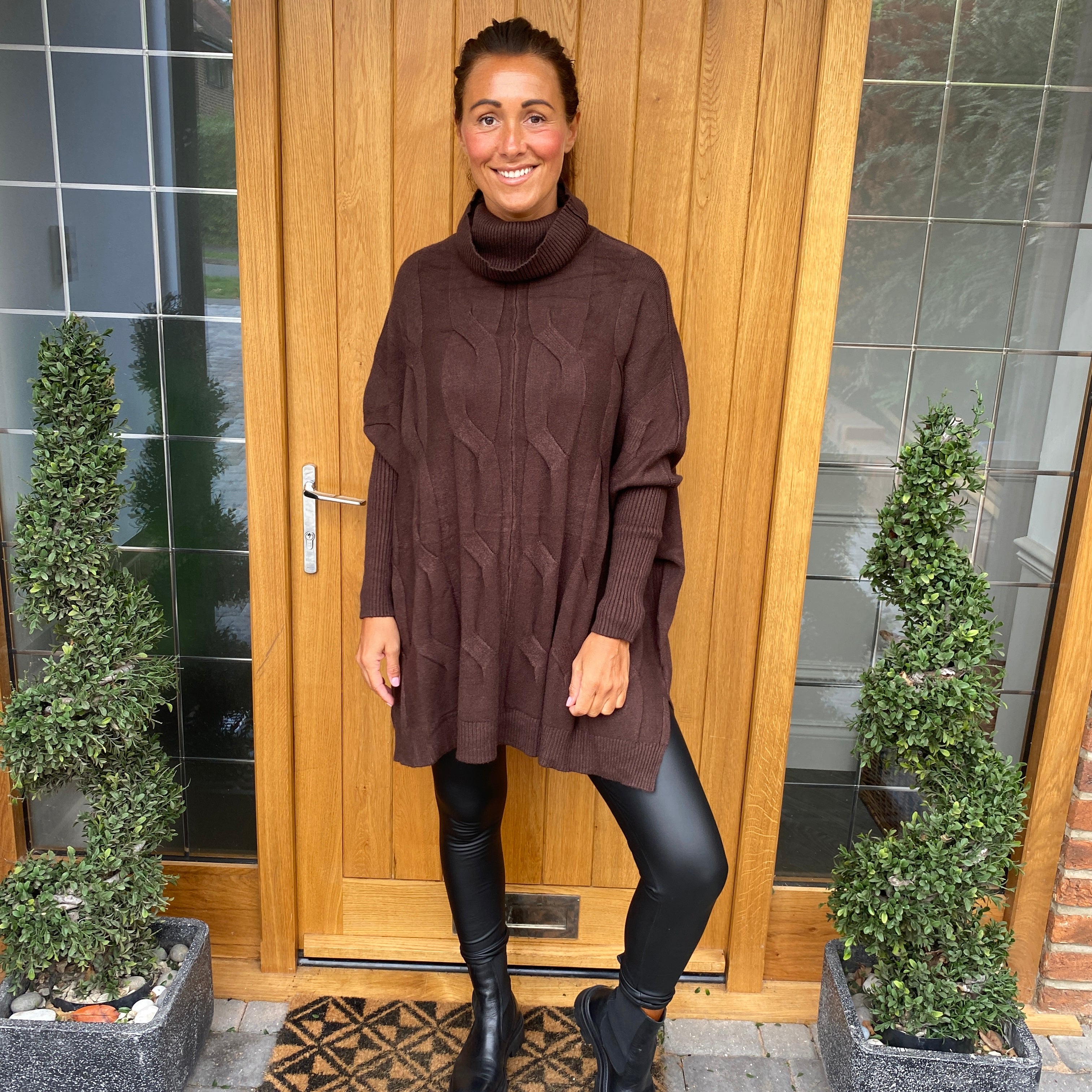 Jada Roll Neck Jumper - Blush Boutique Essex