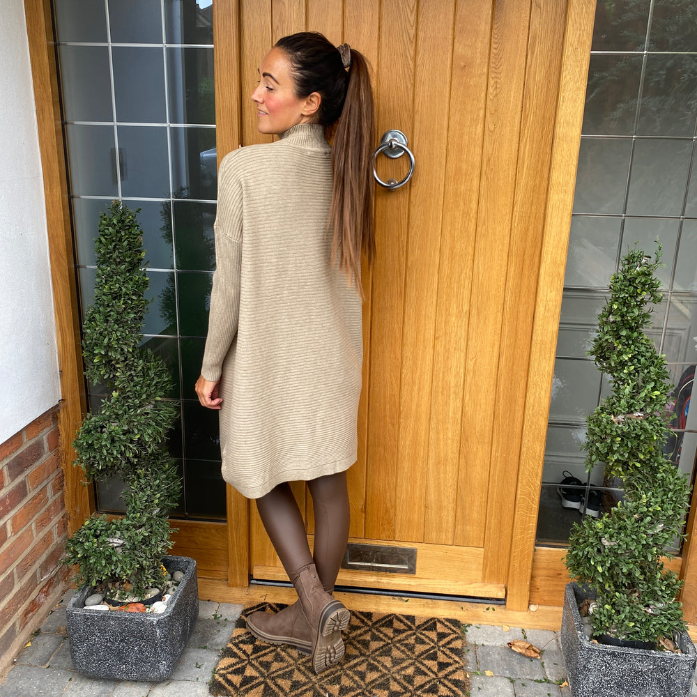 Rhianna Ribbed Jumper Dress - Blush Boutique Essex